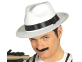 KAPELUSZ GANGSTER FILCOWY BIAŁY