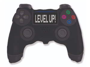 BALON FLEXMETAL GAMEPAD LEVEL UP CZARNY 24'' 61cm