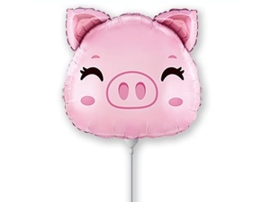 BALON FLEXMETAL ŚWINKA RÓŻOWY 14'' 36cm