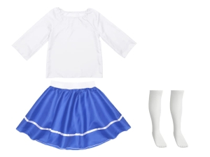 ZESTAW GALOWY BIAŁO-NIEBIESKI 98-110 3el