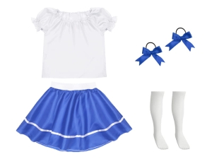 ZESTAW GALOWY BIAŁO-NIEBIESKI 98-110 5el