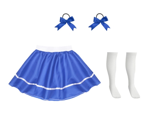 ZESTAW GALOWY BIAŁO-NIEBIESKI 110-122 3el