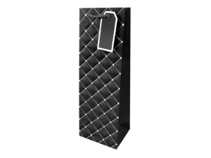 TOREBKA PREZENTOWA TŁOCZONA QPB-032 CZARNA 36x12cm