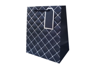 TOREBKA PREZENTOWA TŁOCZONA QPM-097 CZARNA 23x18cm