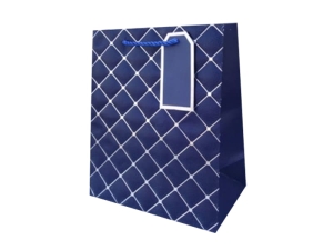 TOREBKA PREZENTOWA TŁOCZONA QPM-097 GRANATOWA 23x18cm