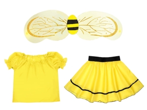 ZESTAW PSZCZÓŁKA ŻÓŁTY 134-140 3el