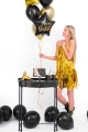 BALON GWIAZDA HAPPY BIRTHDAY CZARNY 16" 40cm