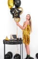 BALON GWIAZDA STO LAT CZARNY 16" 40cm