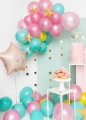 BALON GWIAZDA HAPPY BIRTHDAY PUDROWY RÓŻ 16" 40cm