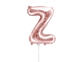 BALON LITERA Z RÓŻOWE ZŁOTO 14'' 35cm