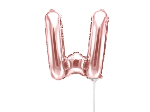 BALON PARTY DECO LITERA W RÓŻOWE ZŁOTO 14'' 35cm