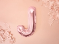 BALON LITERA J RÓŻOWE ZŁOTO 14'' 35cm
