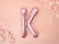 BALON LITERA K RÓŻOWE ZŁOTO 14'' 35cm