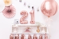 BALON CYFRA 1 RÓŻOWE ZŁOTO 14'' 35cm