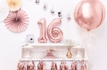 BALON CYFRA 1 RÓŻOWE ZŁOTO 14'' 35cm