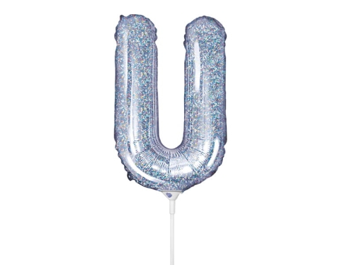 BALON LITERA U HOLO SREBRNY 14'' 35cm