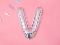 BALON LITERA V HOLO SREBRNY 14'' 35cm
