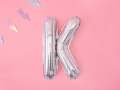 BALON LITERA K HOLO SREBRNY 14'' 35cm