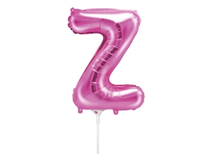 BALON PARTY DECO LITERA Z CIEMNY RÓŻ 14'' 35cm