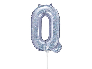 BALON PARTY DECO LITERA Q HOLO SREBRNY 14'' 35cm