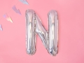 BALON LITERA N HOLO SREBRNY 14'' 35cm