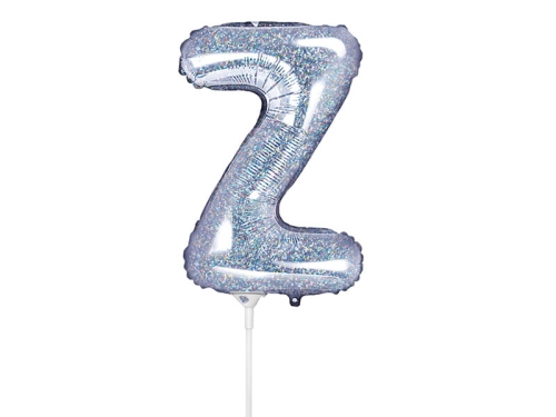 BALON LITERA Z HOLO SREBRNY 14'' 35cm