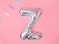 BALON LITERA Z HOLO SREBRNY 14'' 35cm
