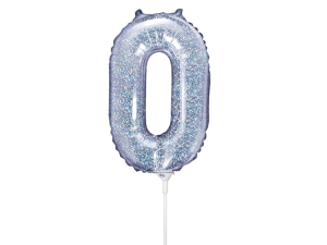 BALON PARTY DECO LITERA O HOLO SREBRNY 14'' 35cm