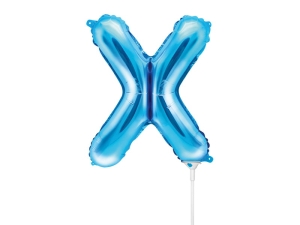 BALON PARTY DECO LITERA X NIEBIESKI 14'' 35cm