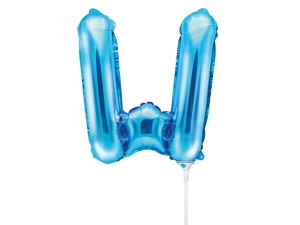 BALON PARTY DECO LITERA W NIEBIESKI 14'' 35cm