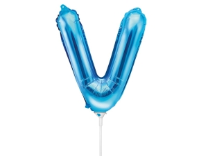 BALON PARTY DECO LITERA V NIEBIESKI 14'' 35cm