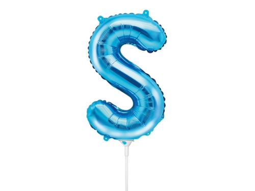 BALON LITERA S NIEBIESKI 14'' 35cm