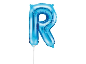 BALON PARTY DECO LITERA R NIEBIESKI 14'' 35cm