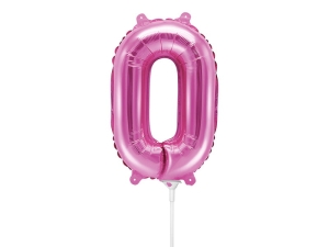 BALON PARTY DECO LITERA O CIEMNY RÓŻ 14'' 35cm