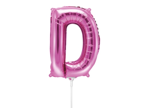 BALON LITERA D CIEMNORÓŻOWY 14'' 35cm
