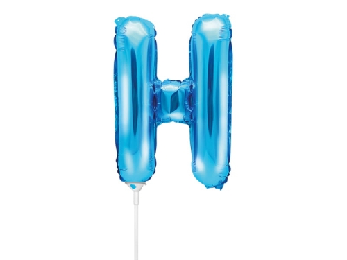 BALON LITERA H NIEBIESKI 14'' 35cm