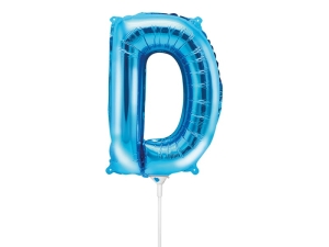 BALON PARTY DECO LITERA D NIEBIESKI 14'' 35cm