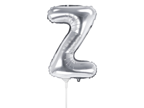 BALON LITERA Z SREBRNY 14'' 35cm