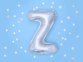 BALON LITERA Z SREBRNY 14'' 35cm
