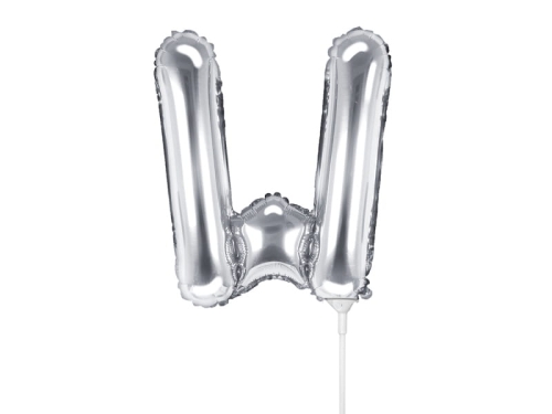 BALON LITERA W SREBRNY 14'' 35cm