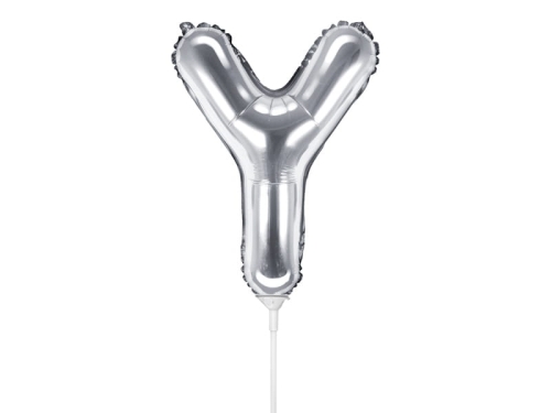 BALON LITERA Y SREBRNY 14'' 35cm