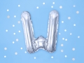 BALON LITERA W SREBRNY 14'' 35cm