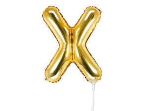 BALON PARTY DECO LITERA X ZŁOTY 14'' 35cm