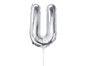 BALON LITERA U SREBRNY 14'' 35cm