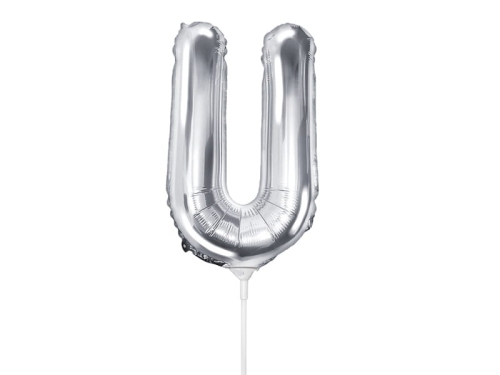 BALON LITERA U SREBRNY 14'' 35cm