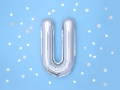 BALON LITERA U SREBRNY 14'' 35cm