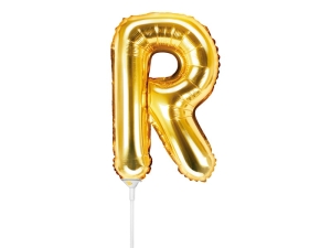 BALON PARTY DECO LITERA R ZŁOTY 14'' 35cm