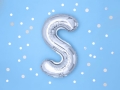 BALON LITERA S SREBRNY 14'' 35cm