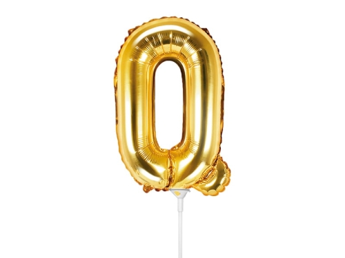 BALON LITERA Q ZŁOTY 14'' 35cm