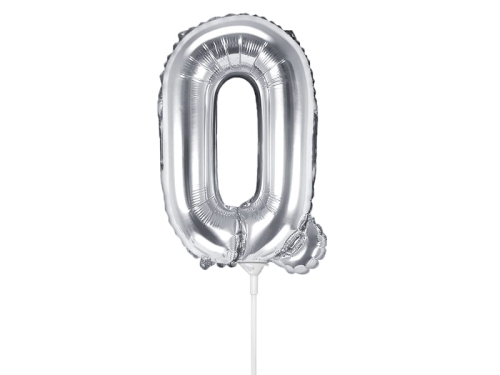 BALON LITERA Q SREBRNY 14'' 35cm